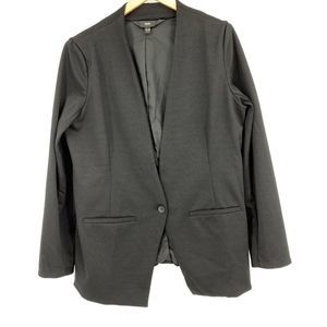 Mossimo XLarge Black Cutaway Blazer Knit Lined 2468 EUC Washable Stretch Comfort